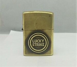 ライター　zippo　真鍮　LUCKY STRIKE　SOLID BRASS　1994　/　ラッキーストライク　ジッポー　オイルライター