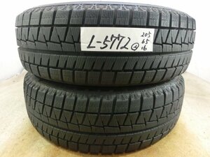 L-5772 溝あり 2023年製 中古スタッドレス ブリヂストン ICE PARTNER 2 205/65R16 95Q (2本)