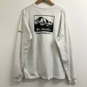 □Columbia 長袖Tシャツ XL 白 コロンビア ユニセックス インペリアルパーク バックプリントロンT PM0555 複数落札同梱OK B240927-1