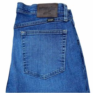 WRANGLER ラングラー ストレートジーンズ W32 ストレッチ ブルー USA規格 デニムパンツ (OL296)