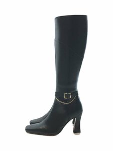 Her lip to◆HLT Vegan Leather Knee-High Boots/サイドジップ/ニーハイブーツ/36/BLK//