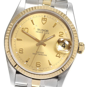 チュードル TUDOR 74033 プリンス デイト YGコンビ 自動巻き メンズ _825962