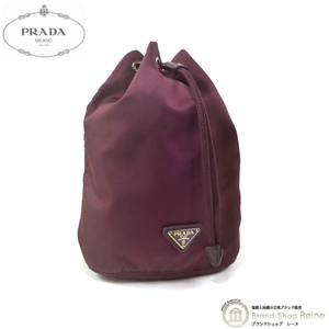 プラダ （PRADA） ナイロン VELA ヴェラ ドローストリング コンテナ ポーチ 巾着 バッグ 1N0369 GRANATO（中古）