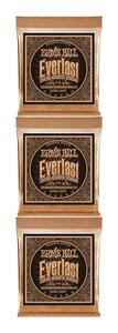 ★ERNIE BALL 2550 ×3 [10-50] Everlast Extra Light Coated Phosphor Bronze アコースティックギター弦★新品送料込/メール便