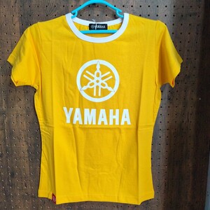 【未使用品】ＹＡＭＡＨＡ：ワイズギア・チューニングフォーク (レディース)　Tシャツ　YL　イエロー/ホワイト　Mサイズ　デッドストック