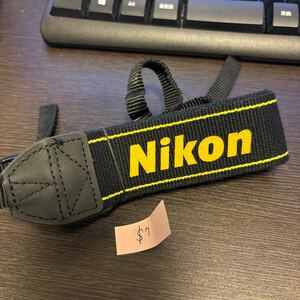 【送料無料・純正】 Nikon ニコン カメラ ストラップ 黄色(イエロー)×黒色(ブラック)　＄7