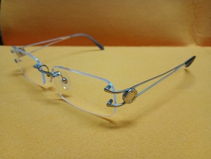 ☆【489】 ブルガリ メガネ 623 107 M567998 / BVLGARI アイウェア Eyewear 眼鏡 ツーポイント シルバー