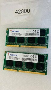 ADATA PC3L-12800S 8GB 2枚組 1セット 16GB DDR3 ノートパソコン用メモリ 204ピン ECC無し DDR3L-1600 8GB 2枚で 16GB DD
