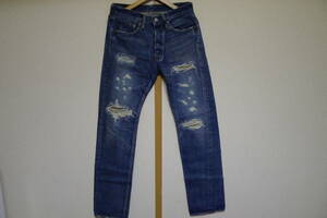 定価43200円 Denime Made in Japan 505 type-Damage&Repair model ダメージ クラッシュ リペア加工 デニム パンツ