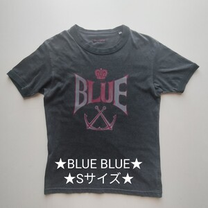 BLUE BLUE★フロント染込みプリントTEE★USED★