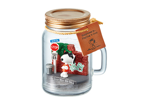 スヌーピーフィギュア SNOOPY & FRIENDS Terrarium Happiness with Snoopy スヌーピーたちの幸せなひとときを表現したテラリウム