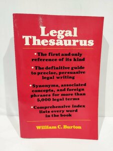 Legal Thesaurus　類語辞典/類義語辞典　洋書/英語/法律/比較法/【ac05f】