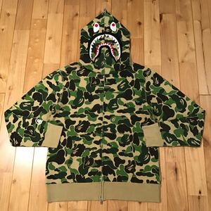 ★XL★ ABC camo green シャーク パーカー shark full zip hoodie a bathing ape bape エイプ ベイプ アベイシングエイプ ABCカモ 迷彩 j5j