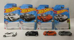 [ルース] HotWheels McLAREN F1 ホワイト、ブラック、オレンジ、シルバー(グレイ) 4種セット(マクラーレン F1、ホットホイール) 