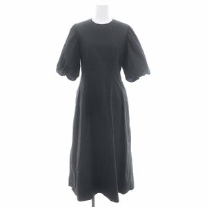 ロエフ LOEFF LF CTN BRD DRESS ワンピース ロング 七分袖 0 黒 ブラック /MI ■OS レディース