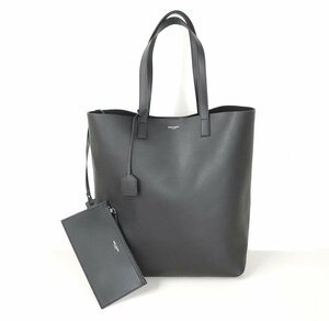 美品* SAINT LAURENT ◆ BOLD トートバッグ 黒 レザー ( ジップポーチ / キーリング付き ) ショルダーバッグ サンローラン ◆ZZ2