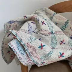 ⌘ kantha quilt ⌘  アンティーク　ヴィンテージ　カンタキルト