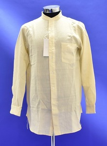 seven by seven 7×7（セブンバイセブン）KHADI DRESS SHIRT Band Collar バンドカラー ドレスシャツ 長袖ロングシャツ L/S ECRU WOOL SILK