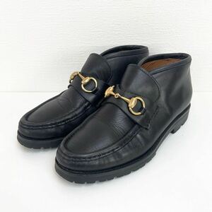 GUCCI グッチ ショートブーツ レザー 黒 ブラック サイズC35 1/2 Z356