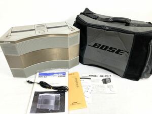 希少！◆BOSE ボーズ◆ ●AW-1D Acoustic Wave Stereo System CDラジカセ 専用ケース(未使用)／取扱説明書 付き