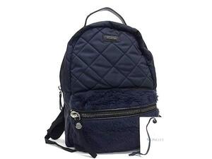 1円 ■美品■ MONCLER モンクレール GEORGE ナイロン×ボア リュックサック バックパック デイバック ネイビー系 FI3974