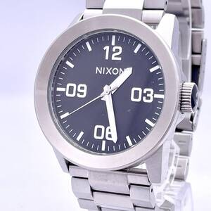 NIXON ニクソン THE PRIVATE プライベート 12L 腕時計 メンズ ウォッチ クォーツ quartz 銀 シルバー ブラック 黒文字盤 グレー P2164