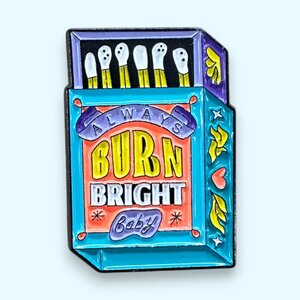 BURN BRIGHT マッチ箱 ピン ピンバッジ バッジ ポスト投函