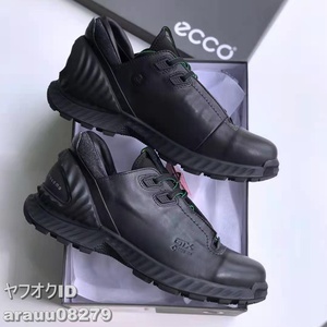 最安★ゴルフシューズ メンズ ブラック 軽量 滑り止め ecco デンマーク