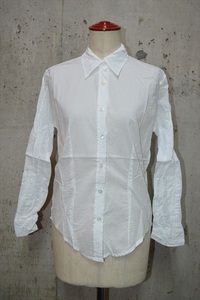 ポールハーデン シューメーカーズ　Paul Harnden　Shoemakers　ウォッシュ　長袖　シャツ　M　womens　shirt E0303