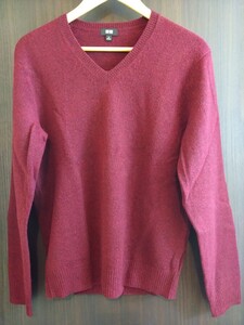 UNIQLO　ユニクロ　ウールセーター ニット　サイズ:M カラー:WINE RED