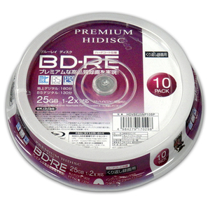 20個セット PREMIUM HIDISC BD-RE くり返し録画 2倍速 25GB 10Pスピンドルケース HDVBE25NP10SPX20 /l