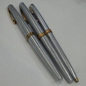 1円スタート激レア SHEAFFER シェーファー グレー ゴールド ペン先 14K 585 万年筆 ボールペン まとめ 32290 11-2