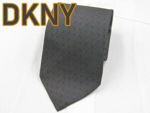 【ダナキャラン・ニューヨーク】 AB224 ダナキャラン・ニューヨーク DKNY ネクタイ 黒系 ピン・チェック ドット プリント