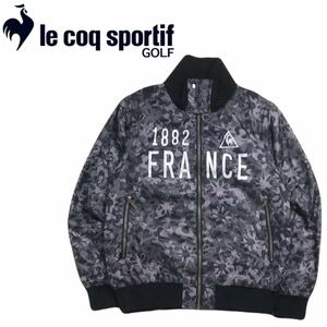 極美 lecoq sportif golf 2way 撥水防風 蓄熱保温 中綿入り ナイロン ジャケット ブルゾン メンズM ルコック ゴルフウェア デサント2411185