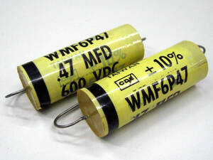 ★☆（管CA009） CDE 0.47μF/600VDC 2個セット / NOS Film Capcitors 2pcs☆★