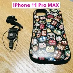 iPhone 11 Pro MAX ケース カラフル ブラック　黒