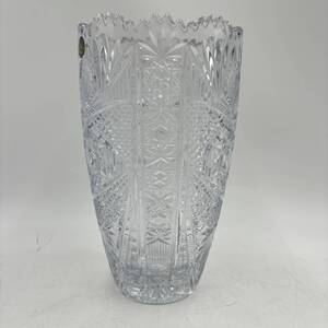 【未使用品】★SOGA/曽我ガラス★クリスタルガラス　花瓶　フラワーベース　花入れ　高さ：26㎝　DM021X101HA