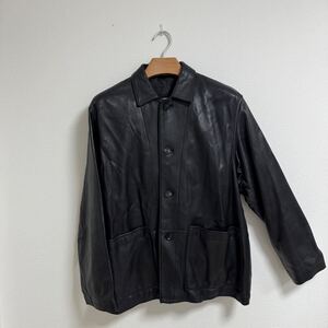 [美品]UNITED ARROWS ラムレザー カバーオール レザージャケット　メンズ　Lサイズ　羊革　ユナイテッドアローズ