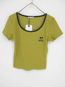 ゆうパケットOK 新品 GYDA ジェイダ ミッキーマウス 半袖 ショート Tシャツ sizeF/マスタード ■◆ ☆ eca4 子供服