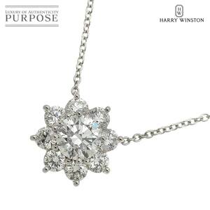 ハリーウィンストン HARRY WINSTON サンフラワー MM ダイヤ 1.20ct E/VS1/3EX ネックレス 41cm Pt Necklace【証明書・鑑定書】 90260799