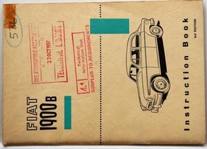 Fiat 1900B Instructio Book 英語版