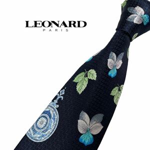 LEONARD ネクタイ 花柄 動物柄 レオナール USED 中古 m1240