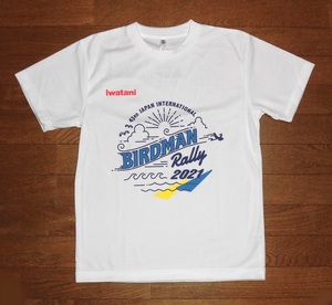 BIRDMAN Rally 2021 鳥人間コンテスト 選手権大会 Tシャツ 半袖 ドライ スタッフ 業務用 非売品 WHT S 未使用品/日本テレビ読売テレビ