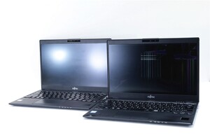 液晶割れ　　BIOS　OK　ジャンク品　LIFEBOOK U９３９A メモリ１６GB　SSD欠品 部品　2台　14667　14666