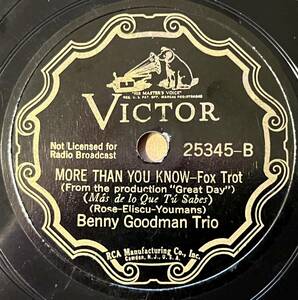 【S】BENNY GOODMAN TRIO VICTOR More Than You Know CLASSICS!!!!