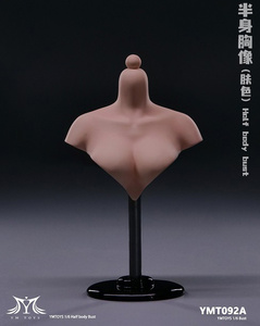 ★YM Toys★1/6 女性ヘッドディスプレイボディスタンドバストアップA (Tan Skin) YMT-092A 7060