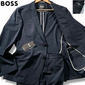 新品タグ付き/3L●現行タグ ヒューゴボス 高機能 スーツ セットアップ HUGO BOSS ストレッチ パフォーマンス トラベル ネイビー XXL 54