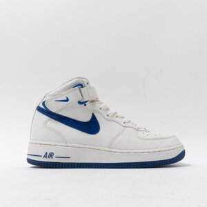 【1円スタート】 NIKE ナイキ 306352-141 AIR FORCE 1 MID エアフォース ホワイト ブルー スニーカー レディース メンズ US6.5 24.5cm