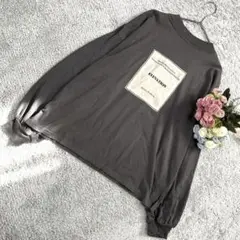 b2220 【オリーブデオリーブ】 バックプリントTシャツ ぽわん袖 長袖