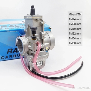 Carburador vergaser TM24 TM28 TM30 TM34 TM32 TM38フラットスライドスピゴット mikuniキャブレター50 650cc 2/4ストロークエンジ CAB469